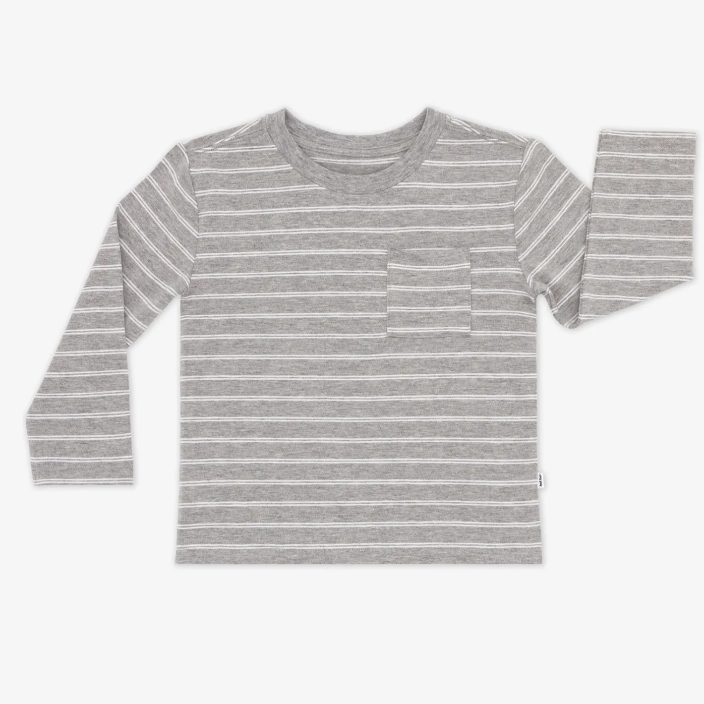 Tops & Tees|Tops & Tees<Little Sleepies Relaxed Pocket Tee Light Heather Gray Stripes