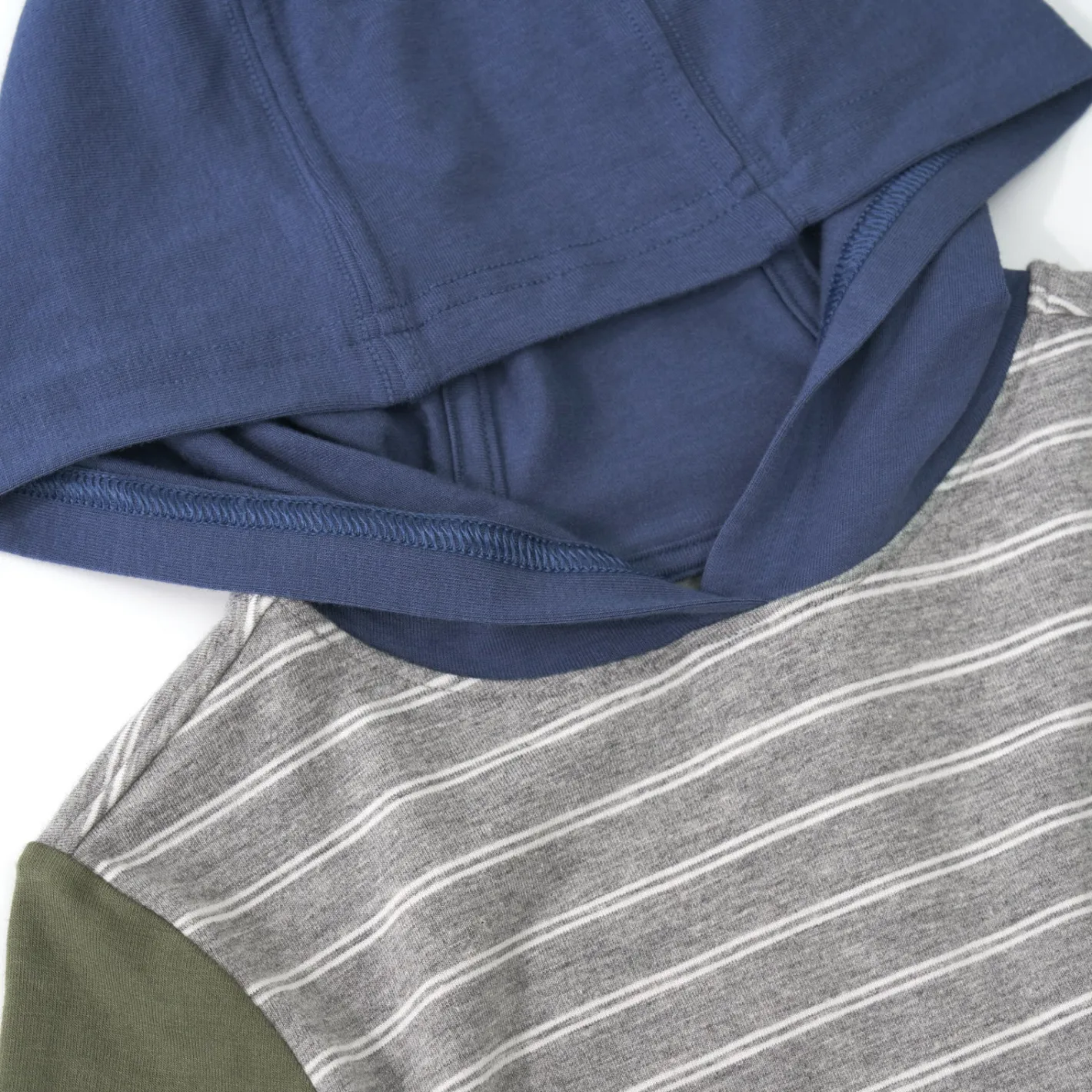 Tops & Tees|Tops & Tees<Little Sleepies Relaxed Hooded Tee Light Heather Gray Stripes