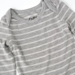 Bamboo Baby Clothes|Bodysuits<Little Sleepies Bodysuit Light Heather Gray Stripes