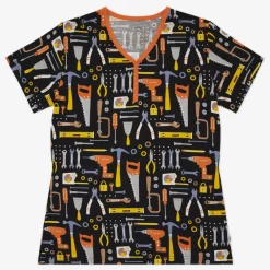 Mommy & Me|Mommy & Me<Little Sleepies Women's Short Sleeve Pajama Top Little Builders