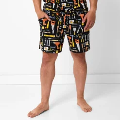 Daddy & Me|Full Family Matching<Little Sleepies Men's Pajama Shorts Little Builders
