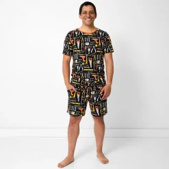 Daddy & Me|Full Family Matching<Little Sleepies Men's Pajama Shorts Little Builders