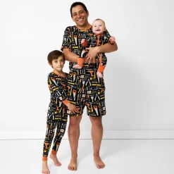 Daddy & Me|Full Family Matching<Little Sleepies Men's Pajama Shorts Little Builders
