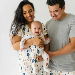 Mommy & Me|Mommy & Me<Little Sleepies Women's Short Sleeve Pajama Top Luna Neutral