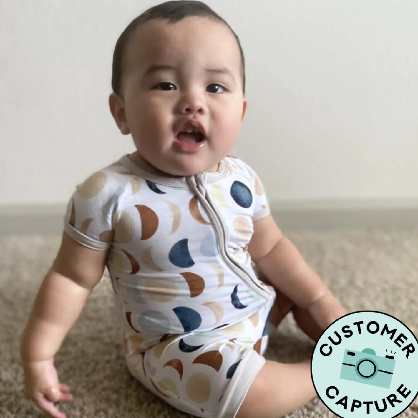 Zippies|Mommy & Me<Little Sleepies Shorty Zippy Luna Neutral