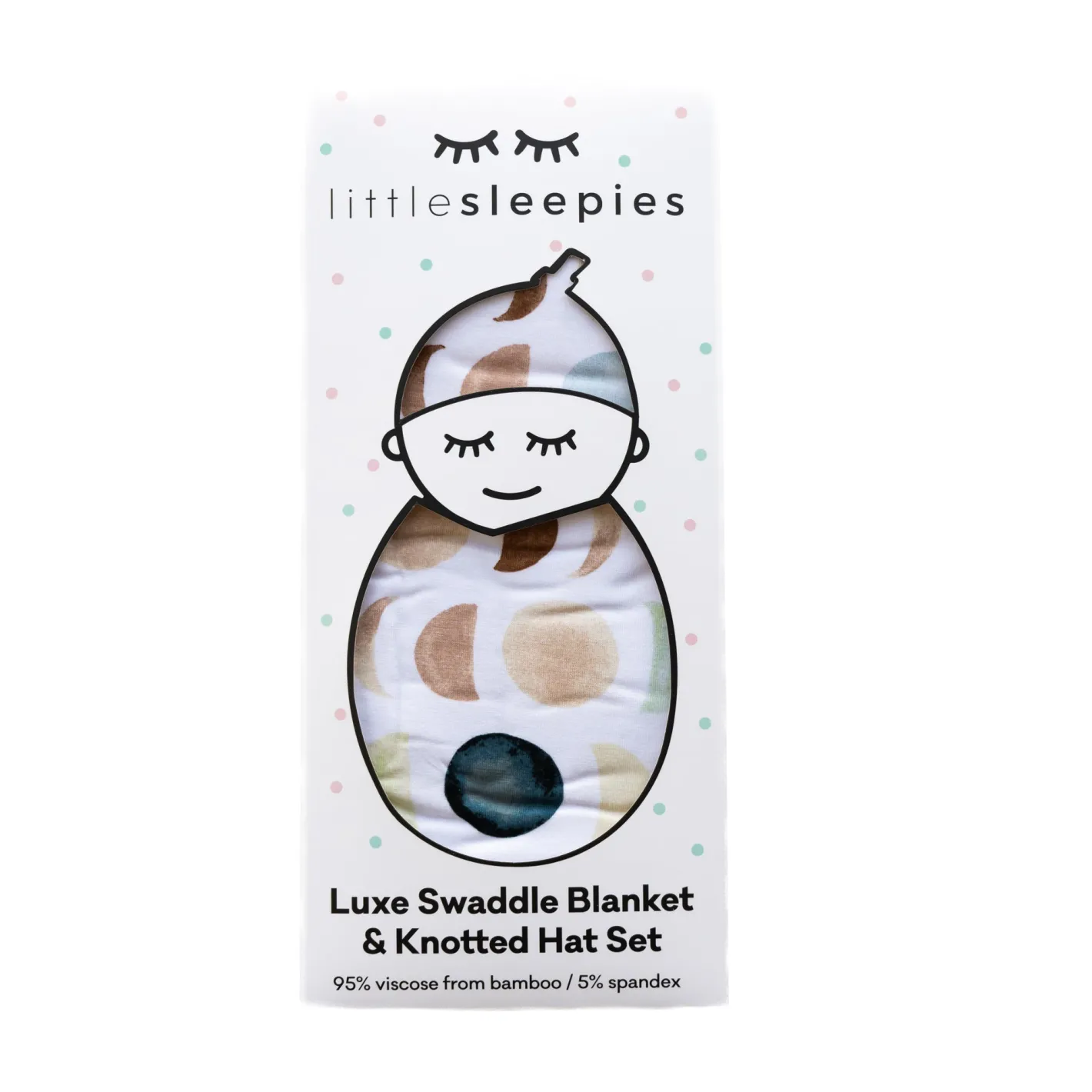 Layette|Swaddles<Little Sleepies Swaddle & Hat Set Luna Neutral