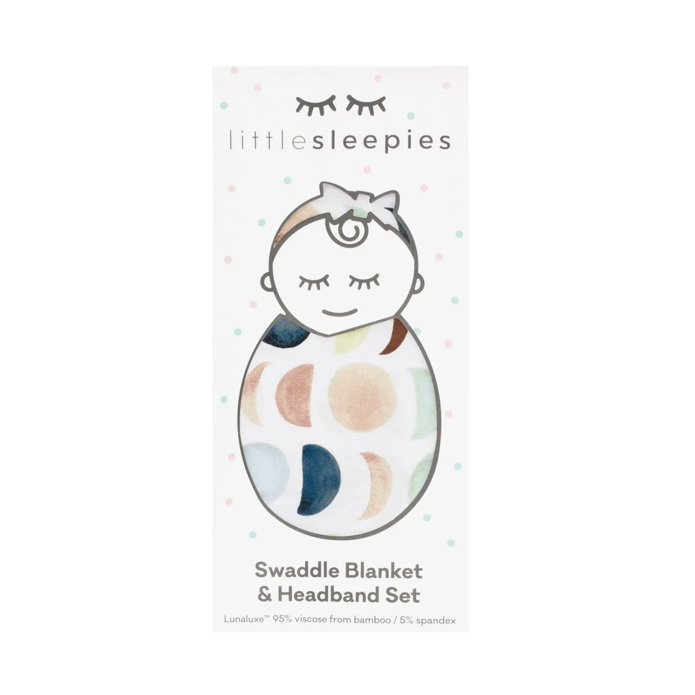 Layette|Swaddles<Little Sleepies Swaddle & Luxe Bow Headband Set Luna Neutral