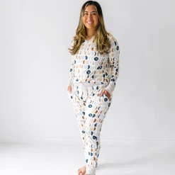 Mommy & Me|Mommy & Me<Little Sleepies Women's Pajama Top Luna Neutral