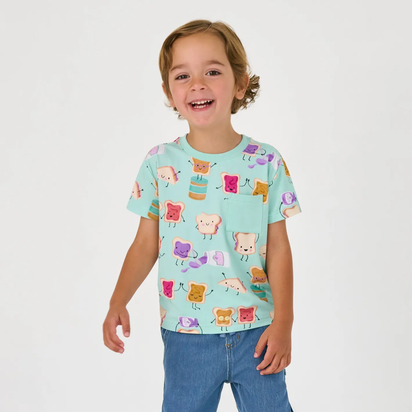 Tops & Tees|Tops & Tees<Little Sleepies Relaxed Pocket Tee Lunch Buddies