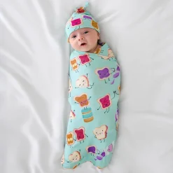 Layette|Swaddles<Little Sleepies Swaddle & Hat Set Lunch Buddies