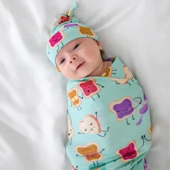 Layette|Swaddles<Little Sleepies Swaddle & Hat Set Lunch Buddies
