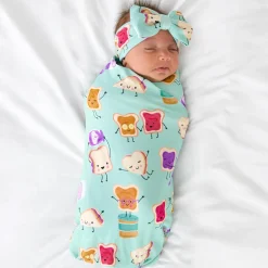Layette|Swaddles<Little Sleepies Swaddle & Luxe Bow Headband Set Lunch Buddies