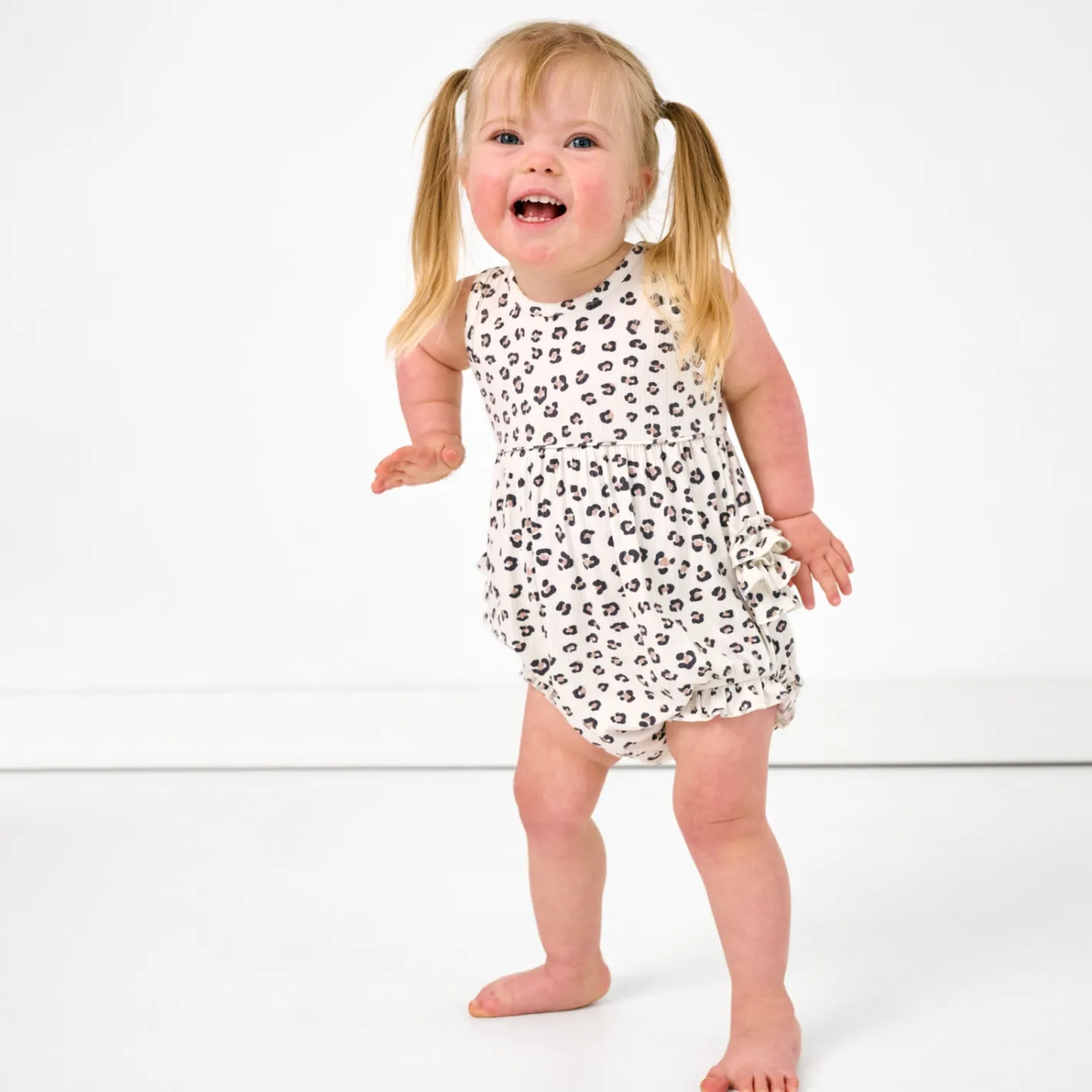 Bamboo Baby Clothes|Rompers<Little Sleepies Bubble Romper Luxe Leopard