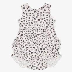 Bamboo Baby Clothes|Rompers<Little Sleepies Bubble Romper Luxe Leopard
