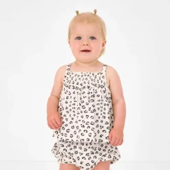Tops & Tees|Tops & Tees<Little Sleepies Smocked Top with Shorty Bloomer Luxe Leopard