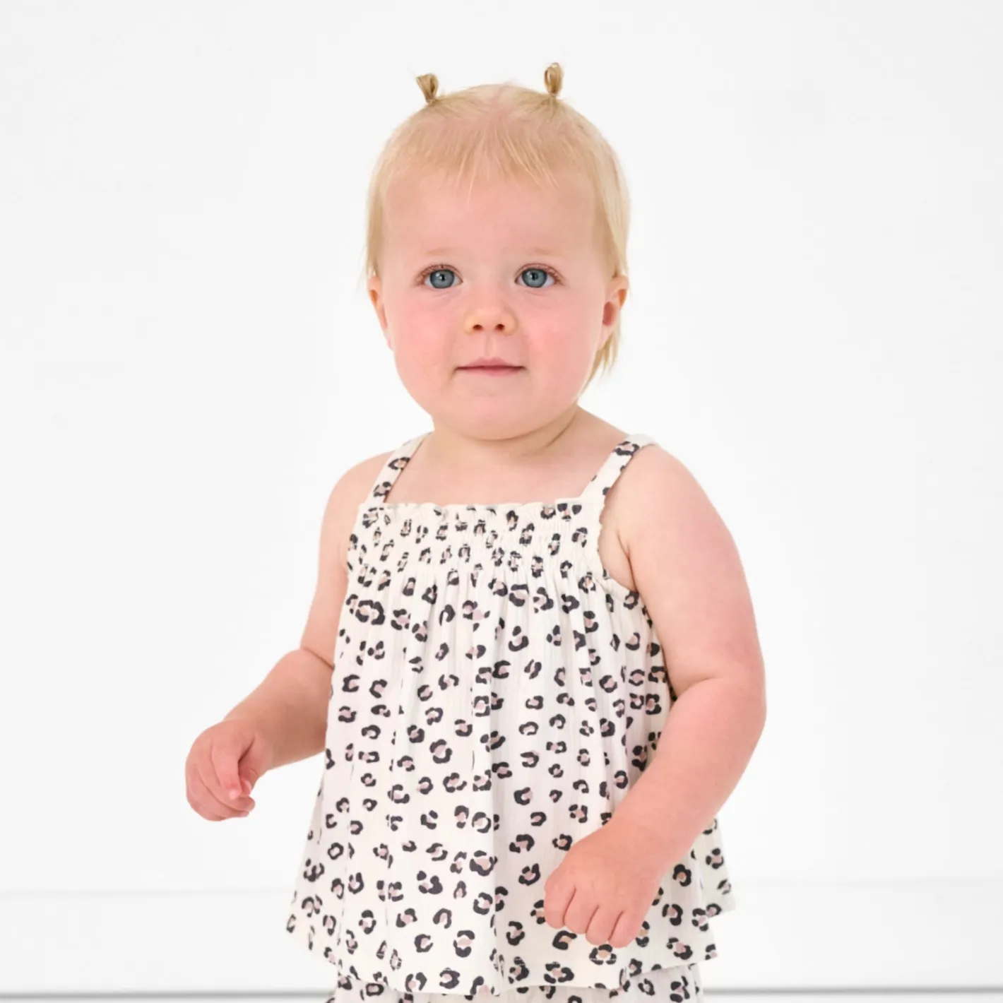 Tops & Tees|Tops & Tees<Little Sleepies Smocked Top with Shorty Bloomer Luxe Leopard