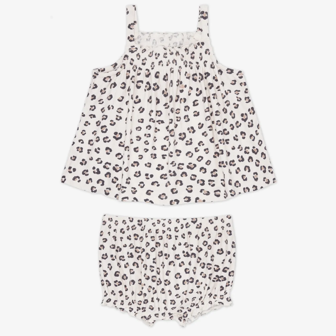 Tops & Tees|Tops & Tees<Little Sleepies Smocked Top with Shorty Bloomer Luxe Leopard