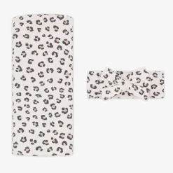 Layette|Swaddles<Little Sleepies Swaddle & Luxe Bow Headband Set Luxe Leopard