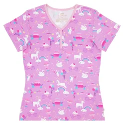 Mommy & Me|Mommy & Me<Little Sleepies Women's Short Sleeve Pajama Top Magical Birthday