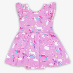 Bamboo Baby Clothes|Bodysuits<Little Sleepies Flutter Twirl Dress with Bodysuit Magical Birthday