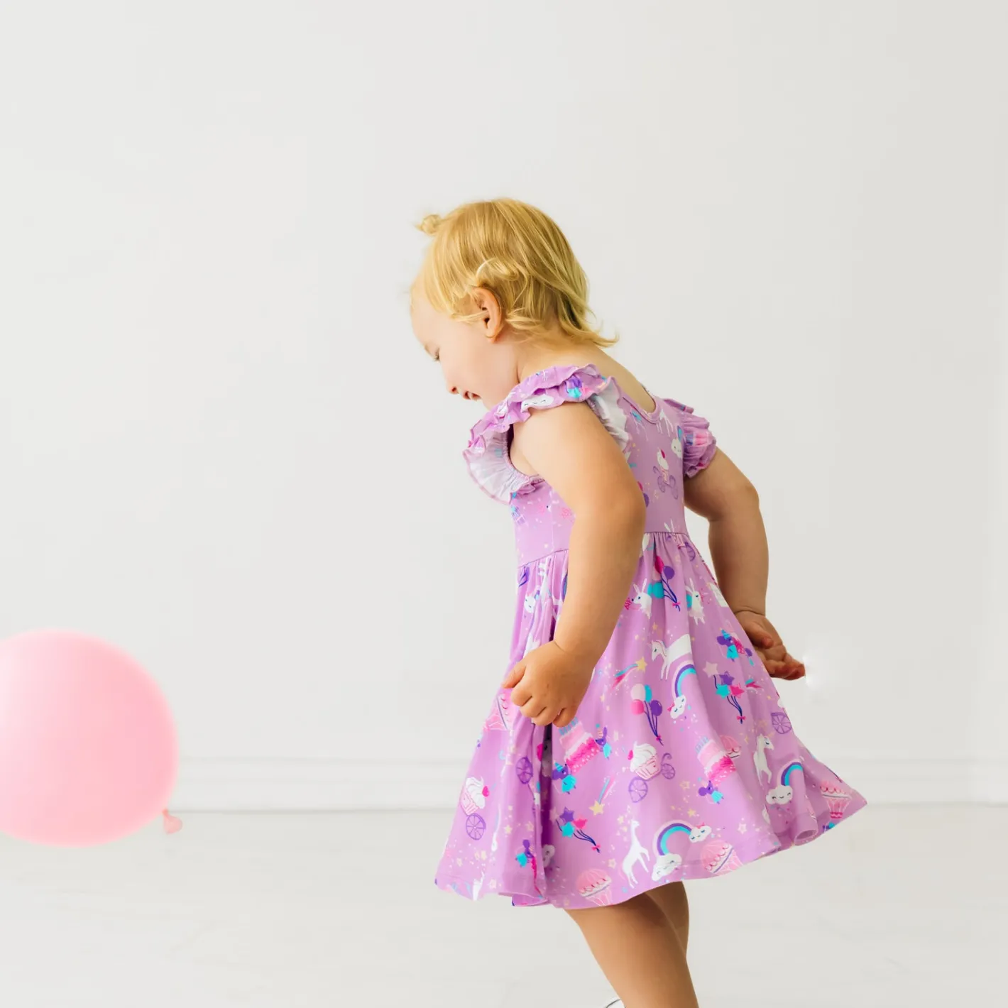 Bamboo Baby Clothes|Bodysuits<Little Sleepies Flutter Twirl Dress with Bodysuit Magical Birthday