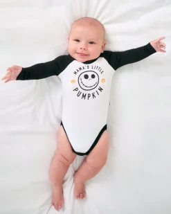 Bamboo Baby Clothes|Bodysuits<Little Sleepies Raglan Bodysuit Mama's Little Pumpkin