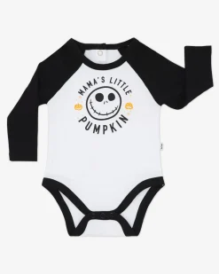 Bamboo Baby Clothes|Bodysuits<Little Sleepies Raglan Bodysuit Mama's Little Pumpkin