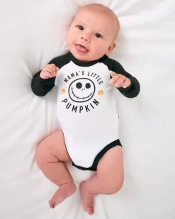 Bamboo Baby Clothes|Bodysuits<Little Sleepies Raglan Bodysuit Mama's Little Pumpkin