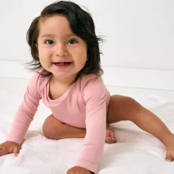 Bamboo Baby Clothes|Everyday Essentials<Little Sleepies Bodysuit Mauve Blush