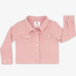 Everyday Essentials|Everyday Essentials<Little Sleepies Denim Trucker Jacket Mauve Blush