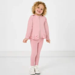 Everyday Essentials|Everyday Essentials<Little Sleepies Peplum Hoodie Mauve Blush