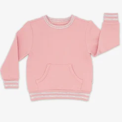Sweaters & Hoodies|Sweaters & Hoodies<Little Sleepies Pocket Crewneck Mauve Blush