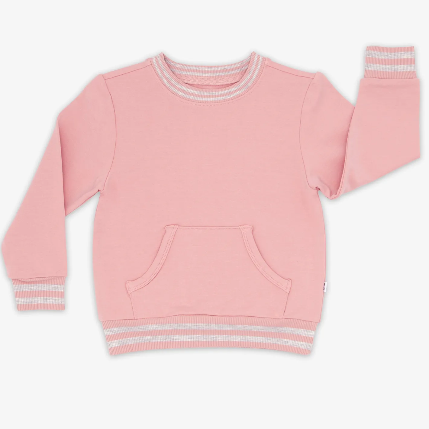Sweaters & Hoodies|Sweaters & Hoodies<Little Sleepies Pocket Crewneck Mauve Blush