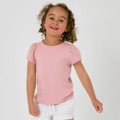 Everyday Essentials|Everyday Essentials<Little Sleepies Puff Sleeve Tee Mauve Blush