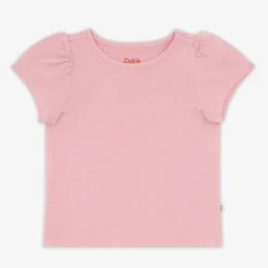 Everyday Essentials|Everyday Essentials<Little Sleepies Puff Sleeve Tee Mauve Blush