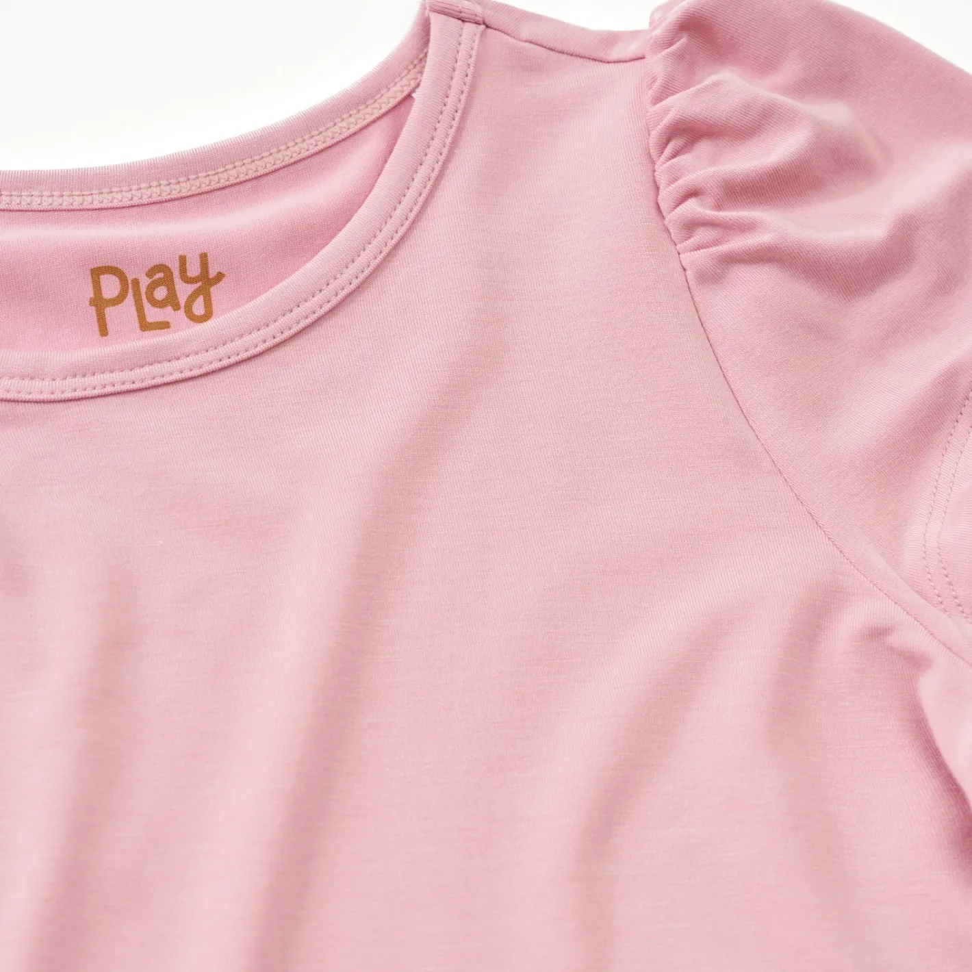 Everyday Essentials|Everyday Essentials<Little Sleepies Puff Sleeve Tee Mauve Blush