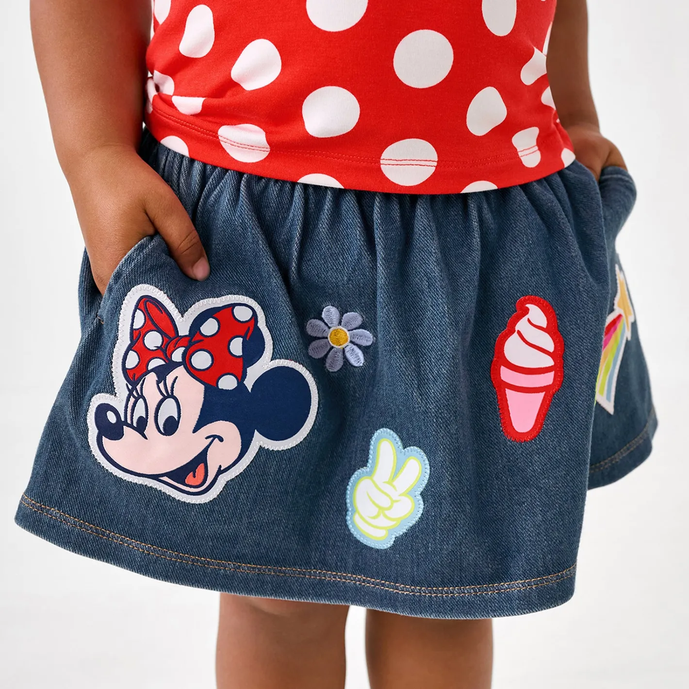 Bottoms|Bottoms<Little Sleepies Denim Skort Mickey Patch
