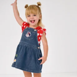 Bottoms|Bottoms<Little Sleepies Denim Skirt Overall Mickey Patch