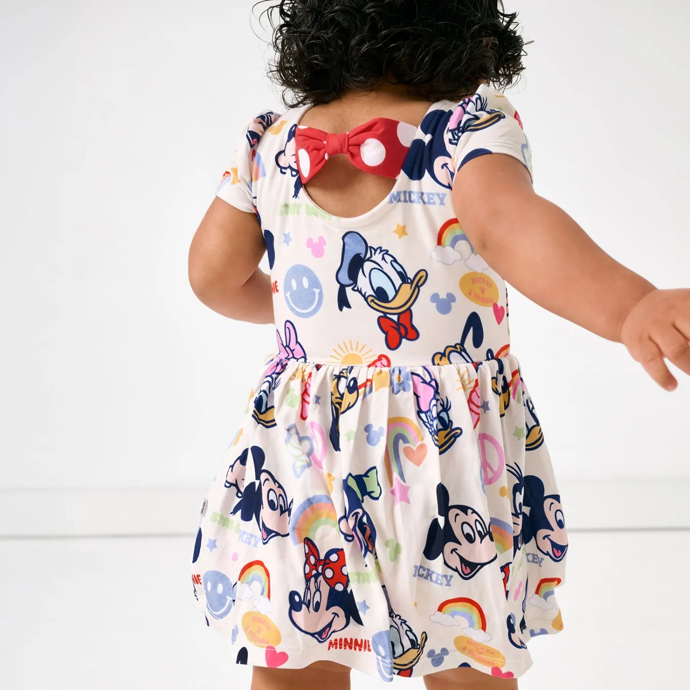 Bamboo Baby Clothes|Bodysuits<Little Sleepies Bow Back Skater Dress with Bodysuit Mickey's Clubhouse