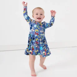 Bamboo Baby Clothes|Bodysuits<Little Sleepies Twirl Dress with Bodysuit Mickey's Clubhouse