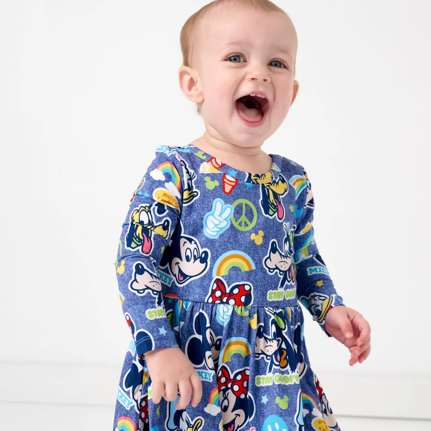 Bamboo Baby Clothes|Bodysuits<Little Sleepies Twirl Dress with Bodysuit Mickey's Clubhouse