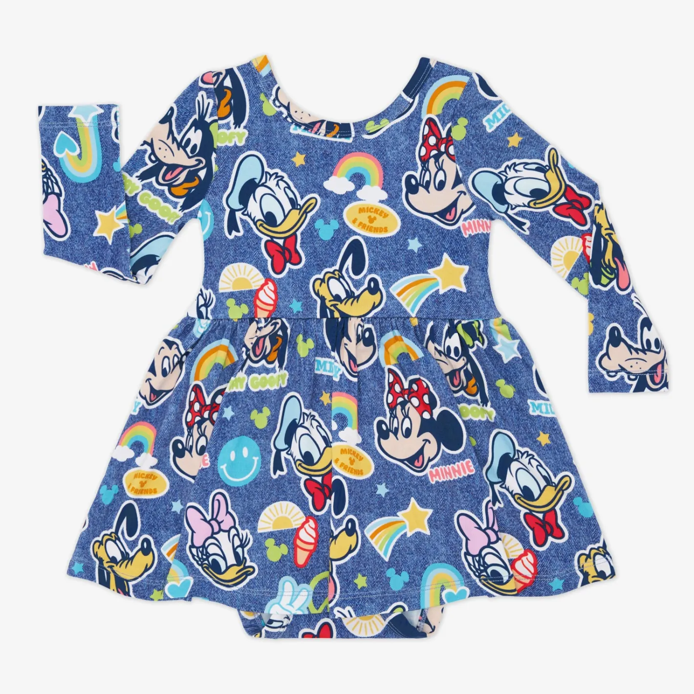Bamboo Baby Clothes|Bodysuits<Little Sleepies Twirl Dress with Bodysuit Mickey's Clubhouse
