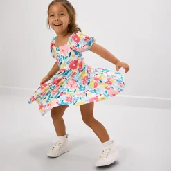 Bamboo Baby Clothes|Dresses<Little Sleepies Peasant Dress Midsummer Meadow