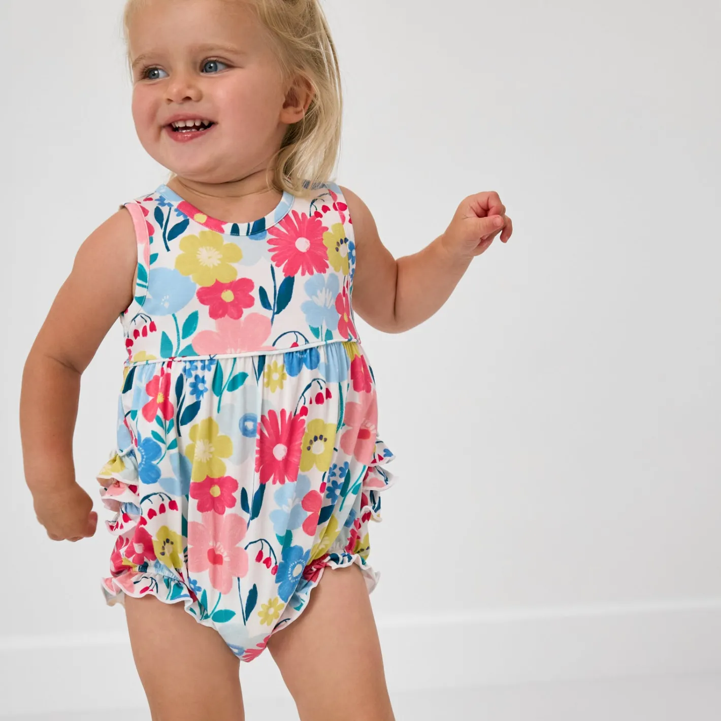 Bamboo Baby Clothes|Rompers<Little Sleepies Bubble Romper Midsummer Meadow
