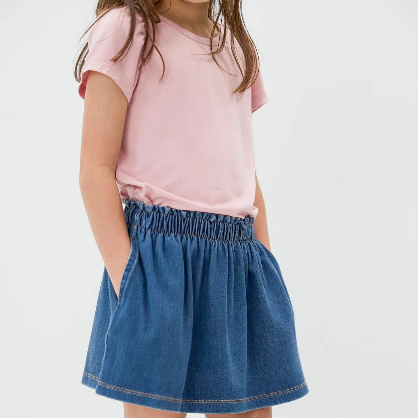 Everyday Essentials|Everyday Essentials<Little Sleepies Denim Skort Midwash Blue