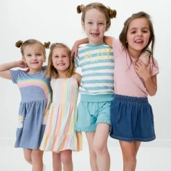 Everyday Essentials|Everyday Essentials<Little Sleepies Denim Skort Midwash Blue