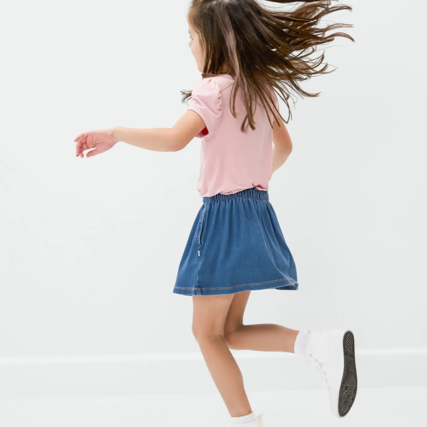 Everyday Essentials|Everyday Essentials<Little Sleepies Denim Skort Midwash Blue