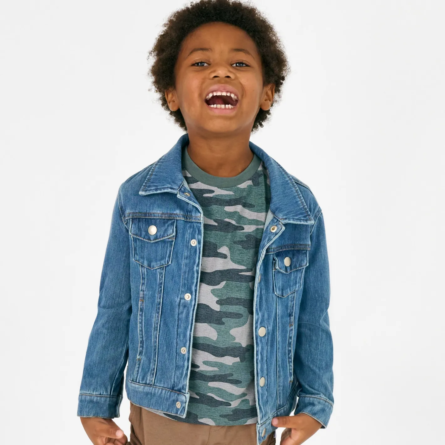 Everyday Essentials|Everyday Essentials<Little Sleepies Denim Trucker Jacket Midwash Blue