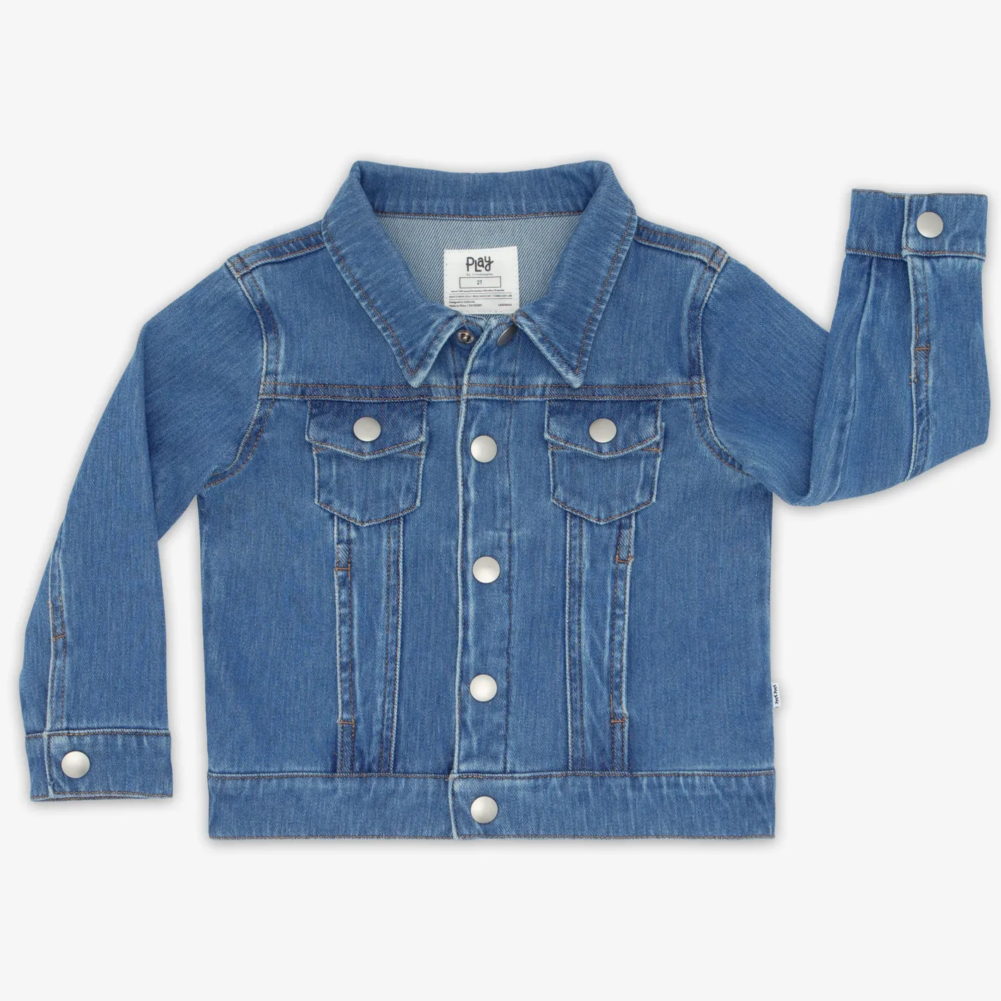 Everyday Essentials|Everyday Essentials<Little Sleepies Denim Trucker Jacket Midwash Blue