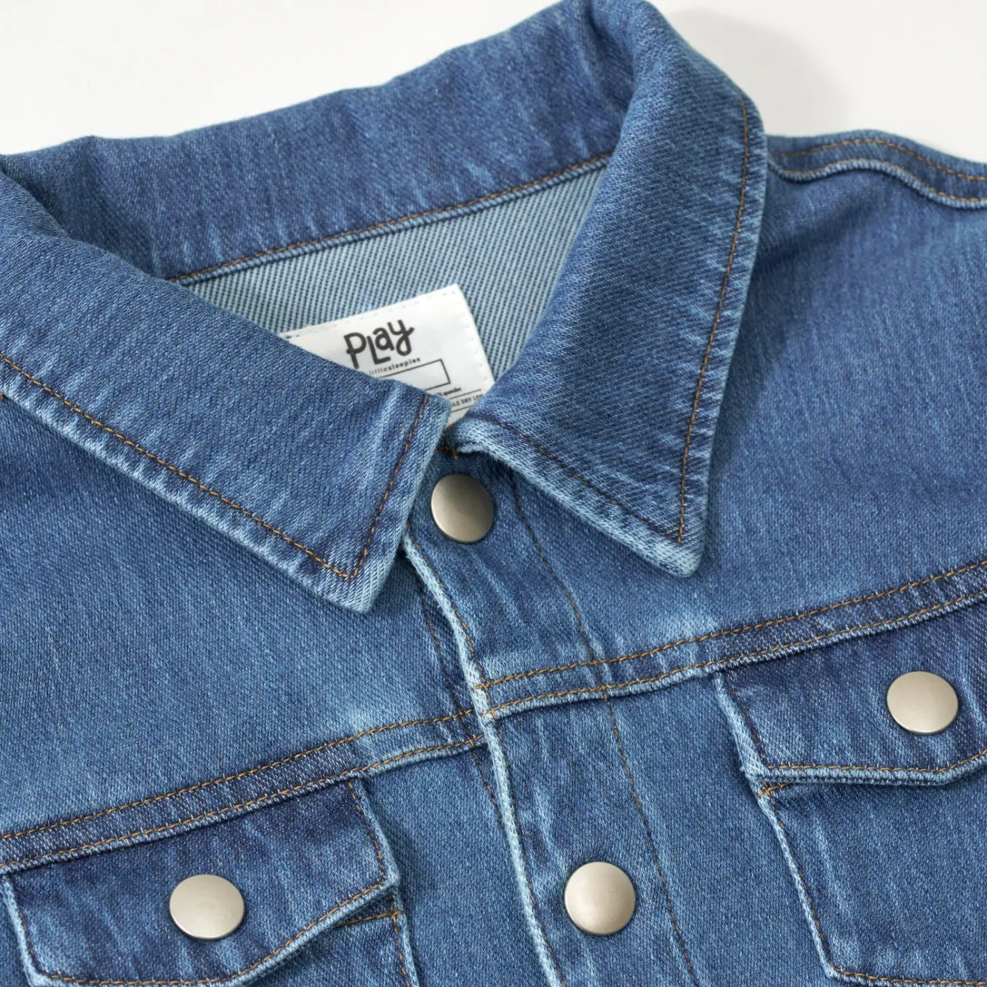 Everyday Essentials|Everyday Essentials<Little Sleepies Denim Trucker Jacket Midwash Blue